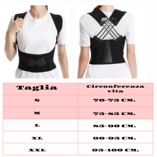 Cintura Posturale Invisibile Uomo Donna – Dispositivo Correttivo Schiena e Spalle, Fascia Anti-Gobba Traspirante e Regolabile per Postura Corretta.