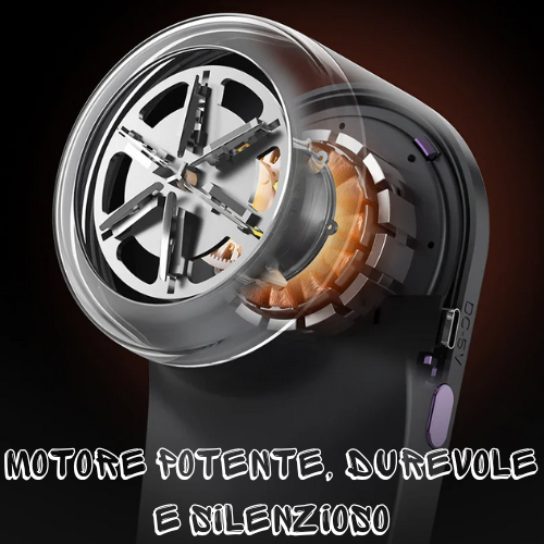✨ Leva-pelucchi Elettrico - Compatto, Potente e Delicato sui Tessuti. Display Digitale a Led ✨