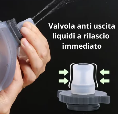 Borraccia sportiva da polso. Praticità di idratazione per maratona ciclistica, alpinismo, arrampicata.