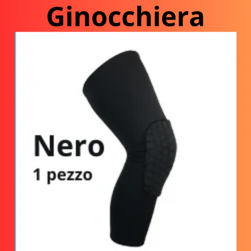 Ginocchiere e gomitiere per bambini con maniche a compressione a nido d'ape. Protezioni sportive per basket, calcio, etc.