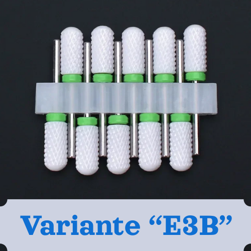 Punte per unghie in pietra di ceramica, Set 10 frese per trapano “nail art”. Essenziali per manicure/pedicure, cura delle unghie.