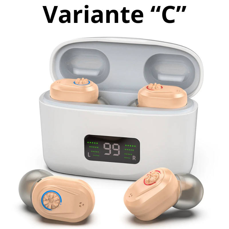 Apparecchio Acustico Ricaricabile – Mini, Potente, Confortevole Con Scatola di Ricarica Per Batteria ad Alta Capacità.