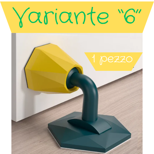 Fermaporta autoadesivo in silicone. Protezione della parete e della porta da urti violenti.