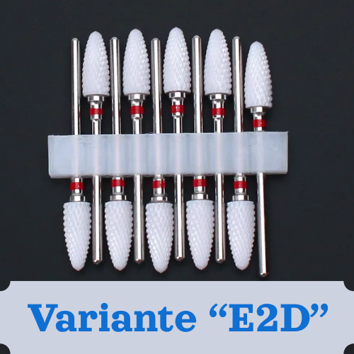 Punte per unghie in pietra di ceramica, Set 10 frese per trapano “nail art”. Essenziali per manicure/pedicure, cura delle unghie.