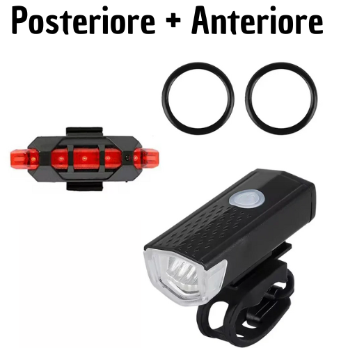 Bike Light Set Front Light with Taillight USB Rechargeable Easy to Install 3 Modes Bicycle Accessories for the Bicycle Road MTB
