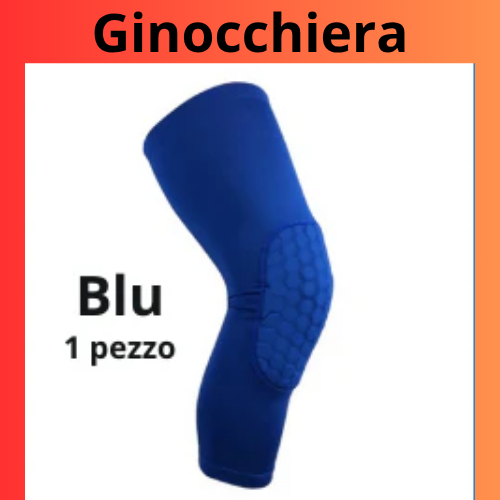 Ginocchiere e gomitiere per bambini con maniche a compressione a nido d'ape. Protezioni sportive per basket, calcio, etc.