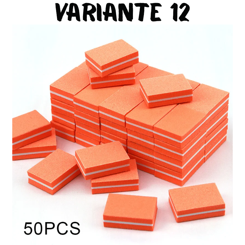 50Pc Professional Mini Nail Art buffer 100/180 Sandpaper Manicure Care File Sanding Polishing Nails File Grinding Equipment Tool