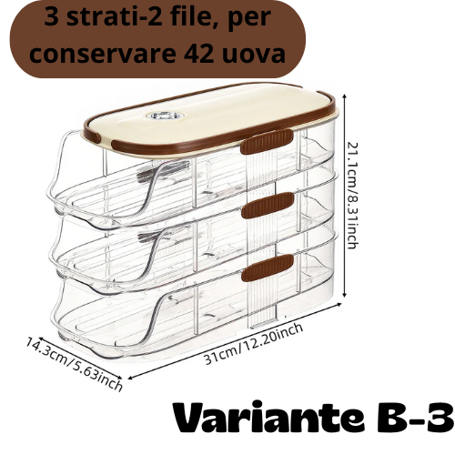 1 piece, egg storage box, automatic rolling refrigerator egg rack storage, hand-held egg refrigerator side door storagerack