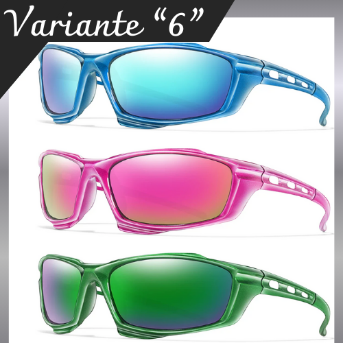 Occhiali da Sole Polarizzati Uomo Donna – Montatura Colorata in Policarbonato, Protezione UV400, Leggeri e Resistenti – Disponibili in Vari Colori.