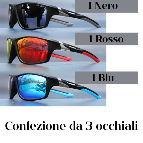 Occhiali da Sole Polarizzati Antiriflesso Uomo Donna – Montatura in lega sfumata, Protezione UV400, Leggeri e Resistenti – Disponibili in Vari Colori.