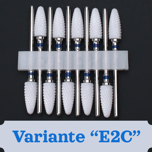 Punte per unghie in pietra di ceramica, Set 10 frese per trapano “nail art”. Essenziali per manicure/pedicure, cura delle unghie.