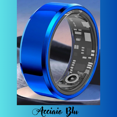 Anello smart per Android e Ios. Cardiofrequenzimetro, impermeabile IP68 fino -300 mt, multi-sport, controllo del sonno.