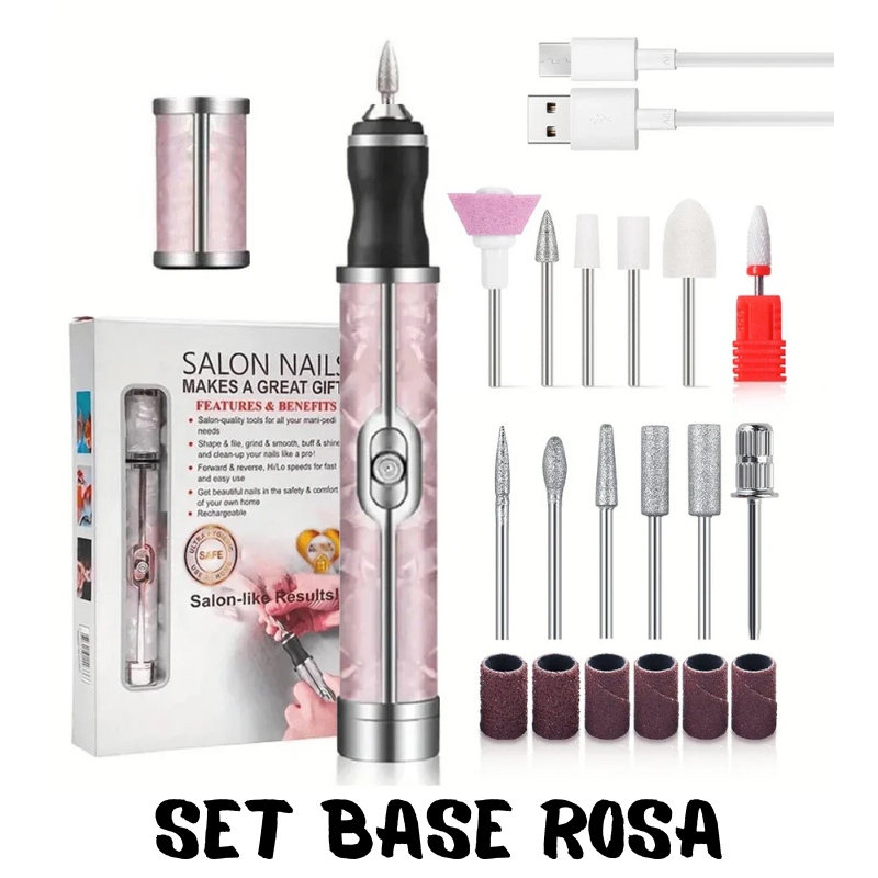 Trapano/smerigliatore ricaricabile per unghie. Kit per manicure e pedicure trapano con accessori