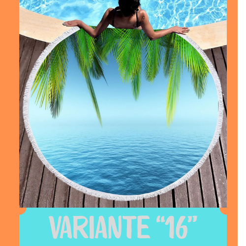 Palm Leaf Round Beach Towel,Superfine Polyester Sand Resistant Beach Blanket,Absorbent Quick Dry Pool Towel Portable Picnic Mat