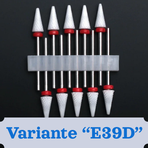 Punte per unghie in pietra di ceramica, Set 10 frese per trapano “nail art”. Essenziali per manicure/pedicure, cura delle unghie.