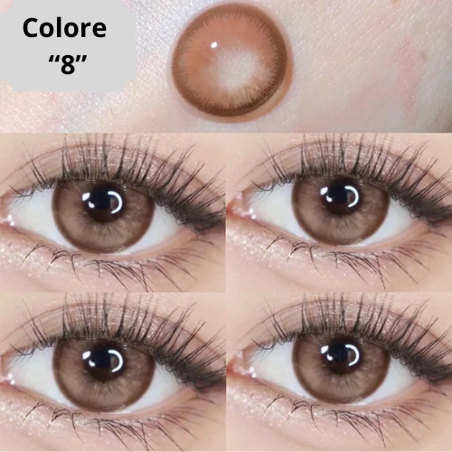 👁️ Lenti a Contatto Colorate Cosmetiche – Effetto Occhi Grandi, Comode e Sicure – Confezione da 2 Pezzi.