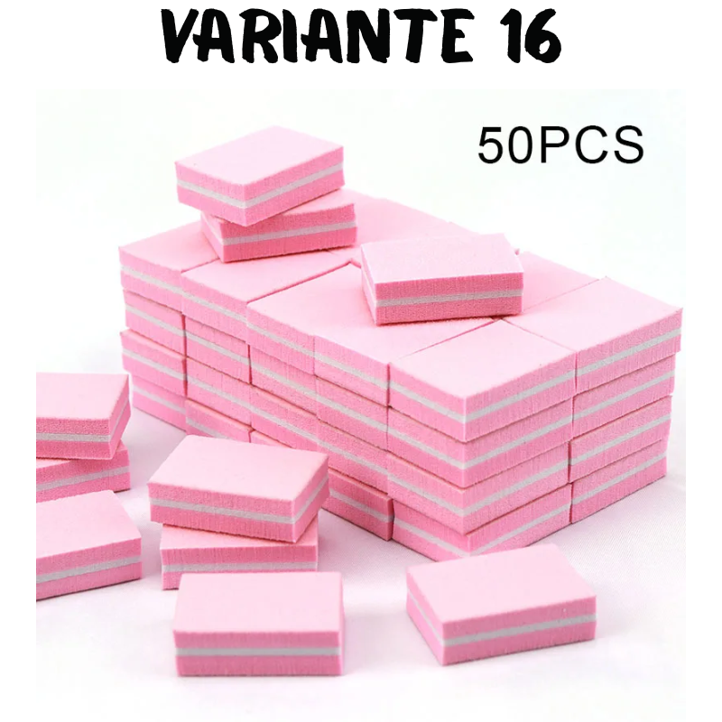 50Pc Professional Mini Nail Art buffer 100/180 Sandpaper Manicure Care File Sanding Polishing Nails File Grinding Equipment Tool