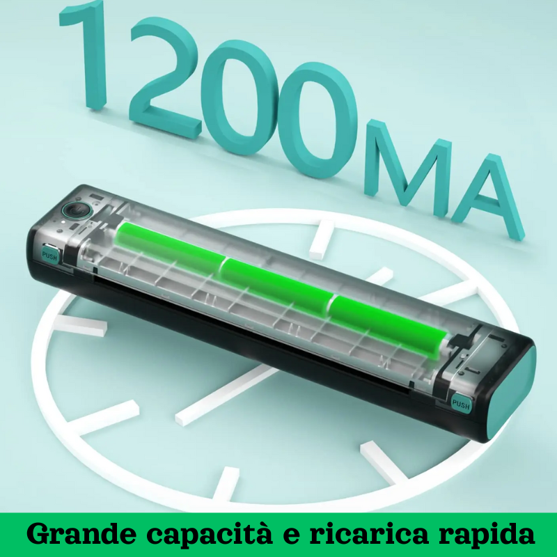 Stampante Termica Portatile A4 Phomemo M08F – (Monocromatica, Bluetooth/USB), per Android, Ios e PC.