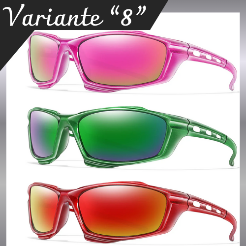 Occhiali da Sole Polarizzati Uomo Donna – Montatura Colorata in Policarbonato, Protezione UV400, Leggeri e Resistenti – Disponibili in Vari Colori.