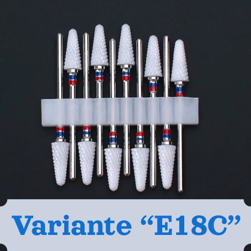 Punte per unghie in pietra di ceramica, Set 10 frese per trapano “nail art”. Essenziali per manicure/pedicure, cura delle unghie.