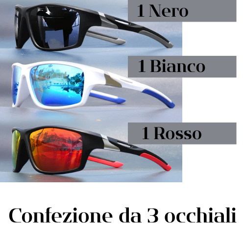 Occhiali da Sole Polarizzati Antiriflesso Uomo Donna – Montatura in lega sfumata, Protezione UV400, Leggeri e Resistenti – Disponibili in Vari Colori.