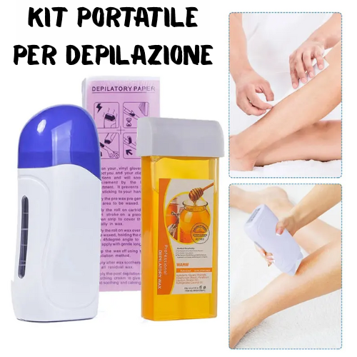 ⭐Depilatore portatile a rullo. Set scalda-cera, crema e strisce depilatorie.⭐