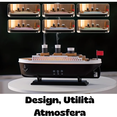 Titanic Ship Model Air Humidifier Home 250ml Remote Control Essential Oil Jellyfish Smoke Ring Spray Aroma Diffuser Humidifiers