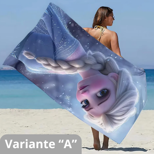 Asciugamano per bambine con immagini cartone animato “Frozen”. Varie misure a scelta.
