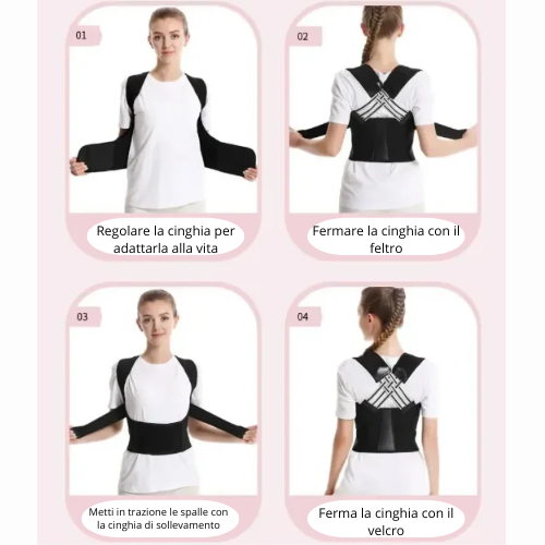 Cintura Posturale Invisibile Uomo Donna – Dispositivo Correttivo Schiena e Spalle, Fascia Anti-Gobba Traspirante e Regolabile per Postura Corretta.