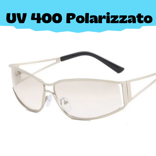 Occhiali da Sole Polarizzati Uomo Donna – Montatura in lega sfumata, Protezione UV400, Leggeri e Resistenti – Disponibili in Vari Colori.