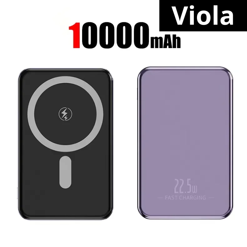 Power Bank a carica rapida magnetica. A scelta 10000-30000 o 50000 mAh, disponibile in tre colori.