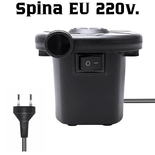 Pompa elettrica 220V/12V. Compressore wireless per gonfiaggio materassini, palloncini, salvagenti etc.