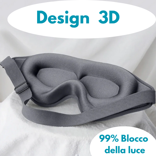 😴 Mascherina per Dormire in Memory Foam 3D – Comfort Estremo & Buio Totale.