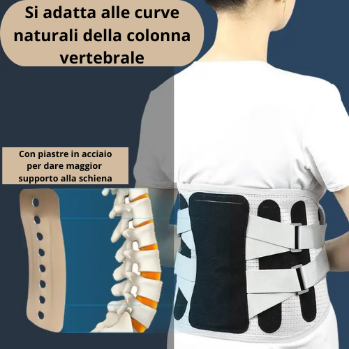 Cintura di supporto lombare, corsetto ortopedico per alleviare il dolore da stiramento, ernia del disco, postura della schiena, decompressione della colonna vertebrale.
