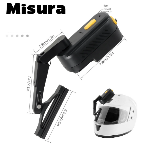 ABS Universal Waterproof Helmet Wiper 1200mAh Rechargeable Motorcycle Helmet Windshield Wiper Compatible with Most Visor