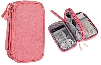 Mini-Borsa da viaggio per cavi. Custodia impermeabile per archiviazione digitale portatile per caricabatterie, cavo dati.