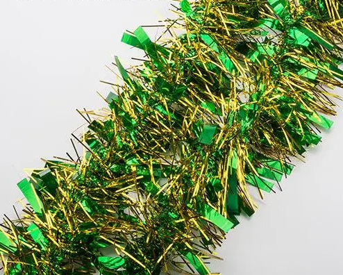Decorazioni per Albero di Natale, ghirlanda di nastri in lamina da 2 m. Nastro ornamentale per avvolgere l'albero di Natale, colori assortiti.