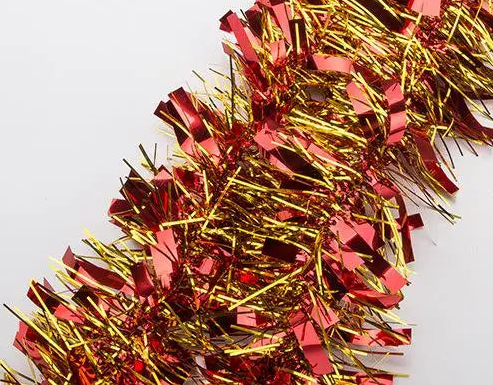 Decorazioni per Albero di Natale, ghirlanda di nastri in lamina da 2 m. Nastro ornamentale per avvolgere l'albero di Natale, colori assortiti.