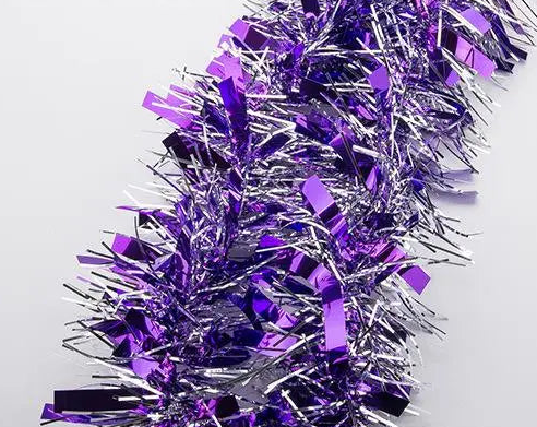 Decorazioni per Albero di Natale, ghirlanda di nastri in lamina da 2 m. Nastro ornamentale per avvolgere l'albero di Natale, colori assortiti.
