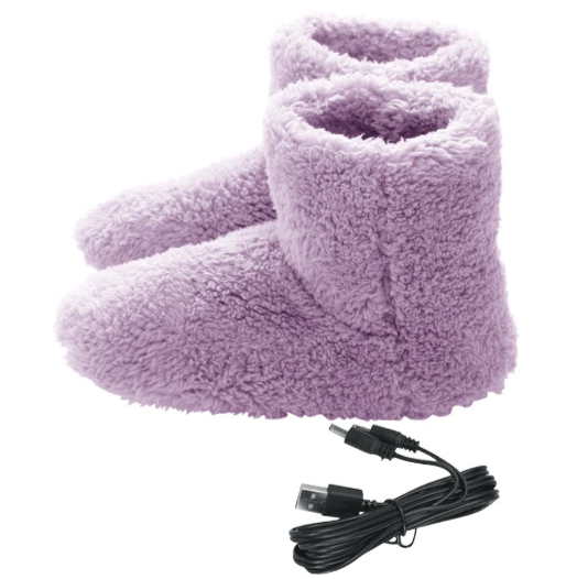Pantofole Scaldapiedi Elettriche USB. In Morbido Peluche. Comfort e Calore Intelligente a Portata di Mano.