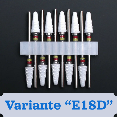 Punte per unghie in pietra di ceramica, Set 10 frese per trapano “nail art”. Essenziali per manicure/pedicure, cura delle unghie.
