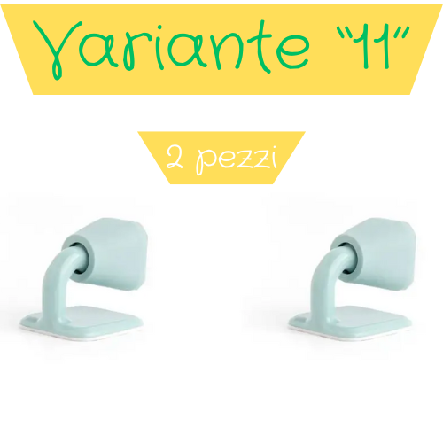 Fermaporta autoadesivo in silicone. Protezione della parete e della porta da urti violenti.