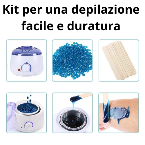 ⭐ Macchina Scaldacera Professionale con Cera Brasiliana – Kit per Depilazione Efficace e Delicata a Casa. ⭐