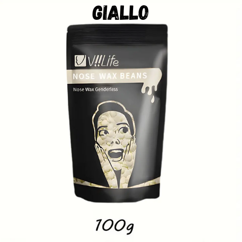 Cera per depilazione dura in grani. Perle di cera a caldo specifiche per la rimozione dei peli su ogni parte del corpo. Confezione da 50/100/150 e 300 grammi.