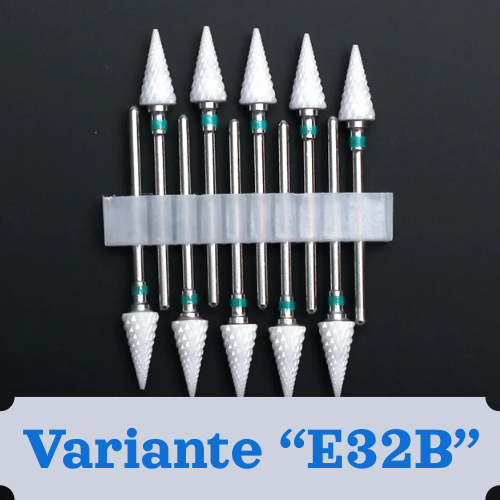 Punte per unghie in pietra di ceramica, Set 10 frese per trapano “nail art”. Essenziali per manicure/pedicure, cura delle unghie.