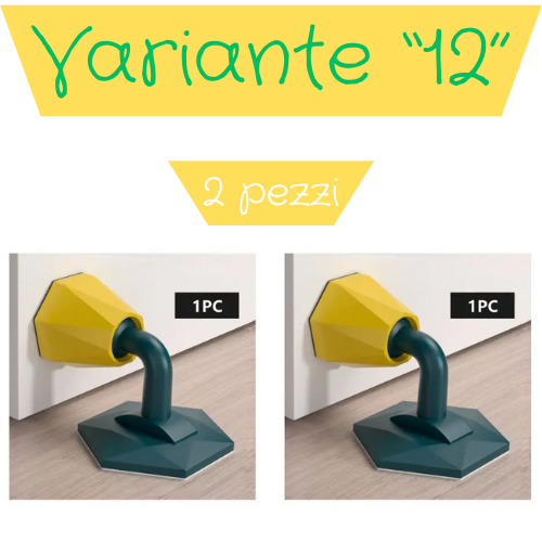Fermaporta autoadesivo in silicone. Protezione della parete e della porta da urti violenti.