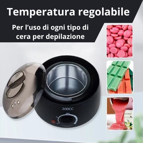 ⭐ Macchina Scaldacera Professionale con Cera Brasiliana – Kit per Depilazione Efficace e Delicata a Casa. ⭐