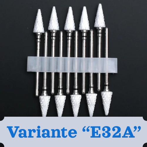 Punte per unghie in pietra di ceramica, Set 10 frese per trapano “nail art”. Essenziali per manicure/pedicure, cura delle unghie.
