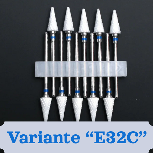 Punte per unghie in pietra di ceramica, Set 10 frese per trapano “nail art”. Essenziali per manicure/pedicure, cura delle unghie.