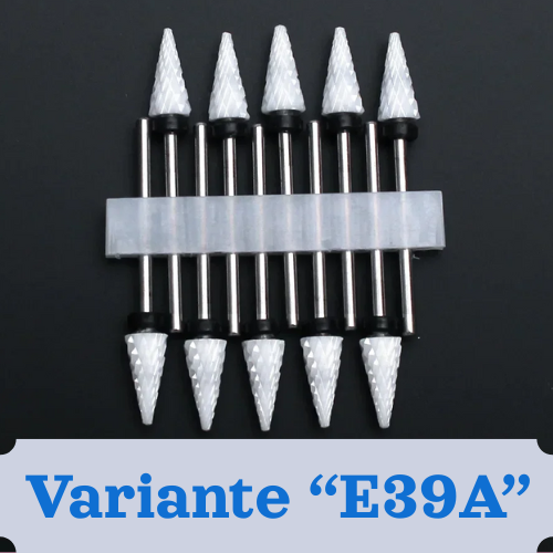 Punte per unghie in pietra di ceramica, Set 10 frese per trapano “nail art”. Essenziali per manicure/pedicure, cura delle unghie.